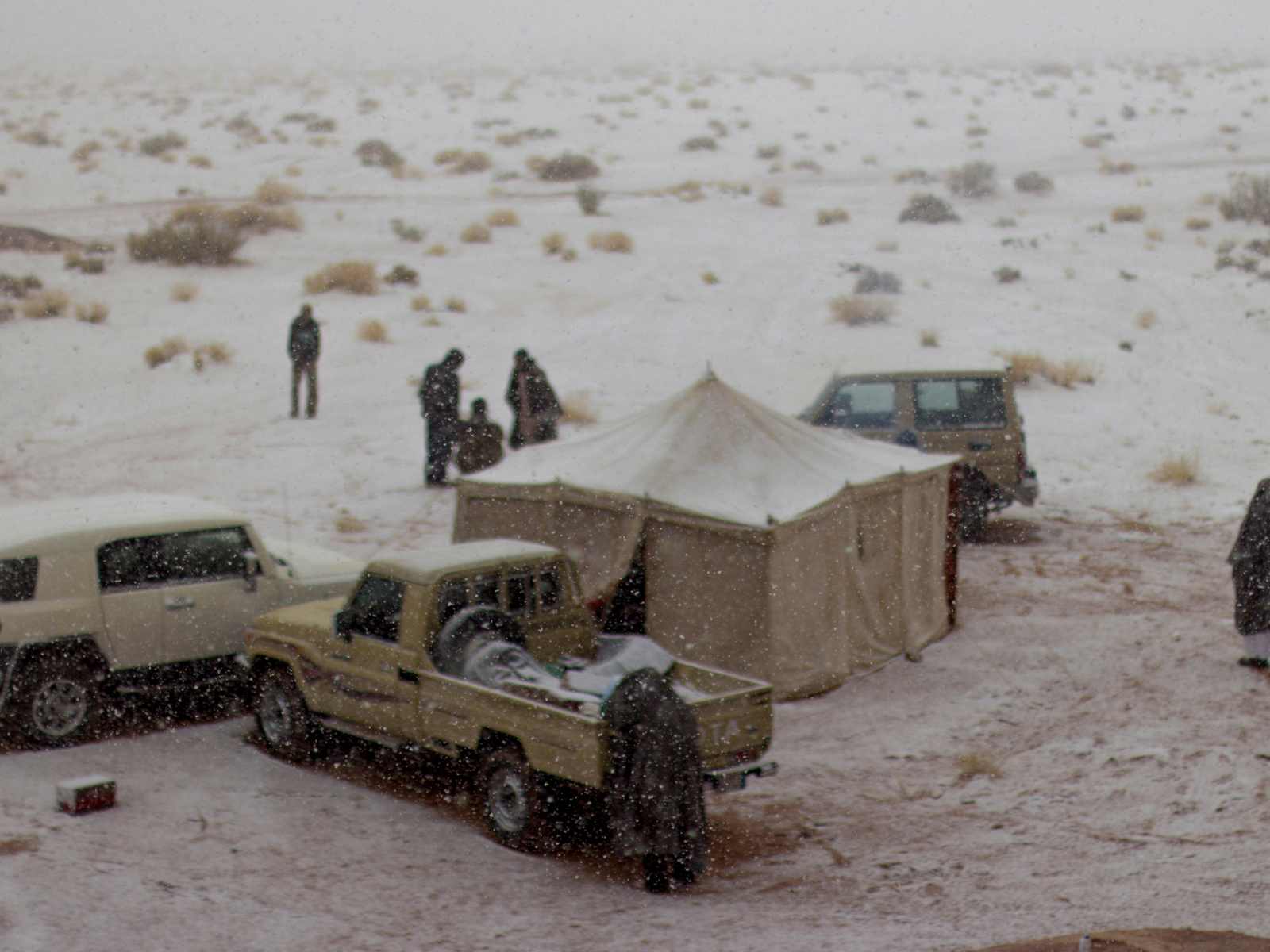 Rare snowfall blankets parts of Saudi Arabia